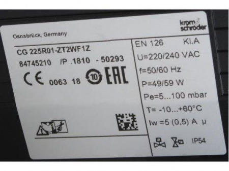 Газовый электромагнитный клапан Kromschroder CG225R01-ZT2WF1Z